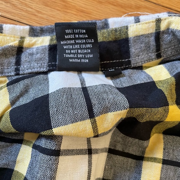 Lira yellow plaid tunic/top NWOT - Picture 5 of 7